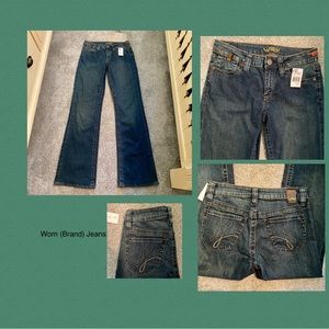 Worn (brand) Jeans Lo Lo rise kick butt Jeans!